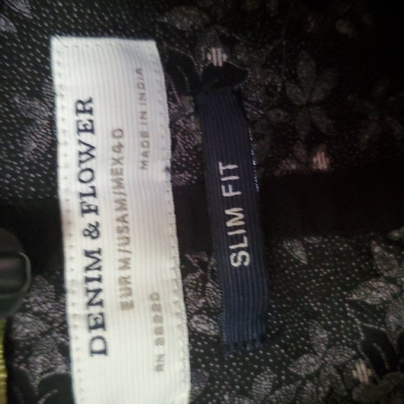 Denim & Flower floral design long sleeve shirt - Picture 4 of 8